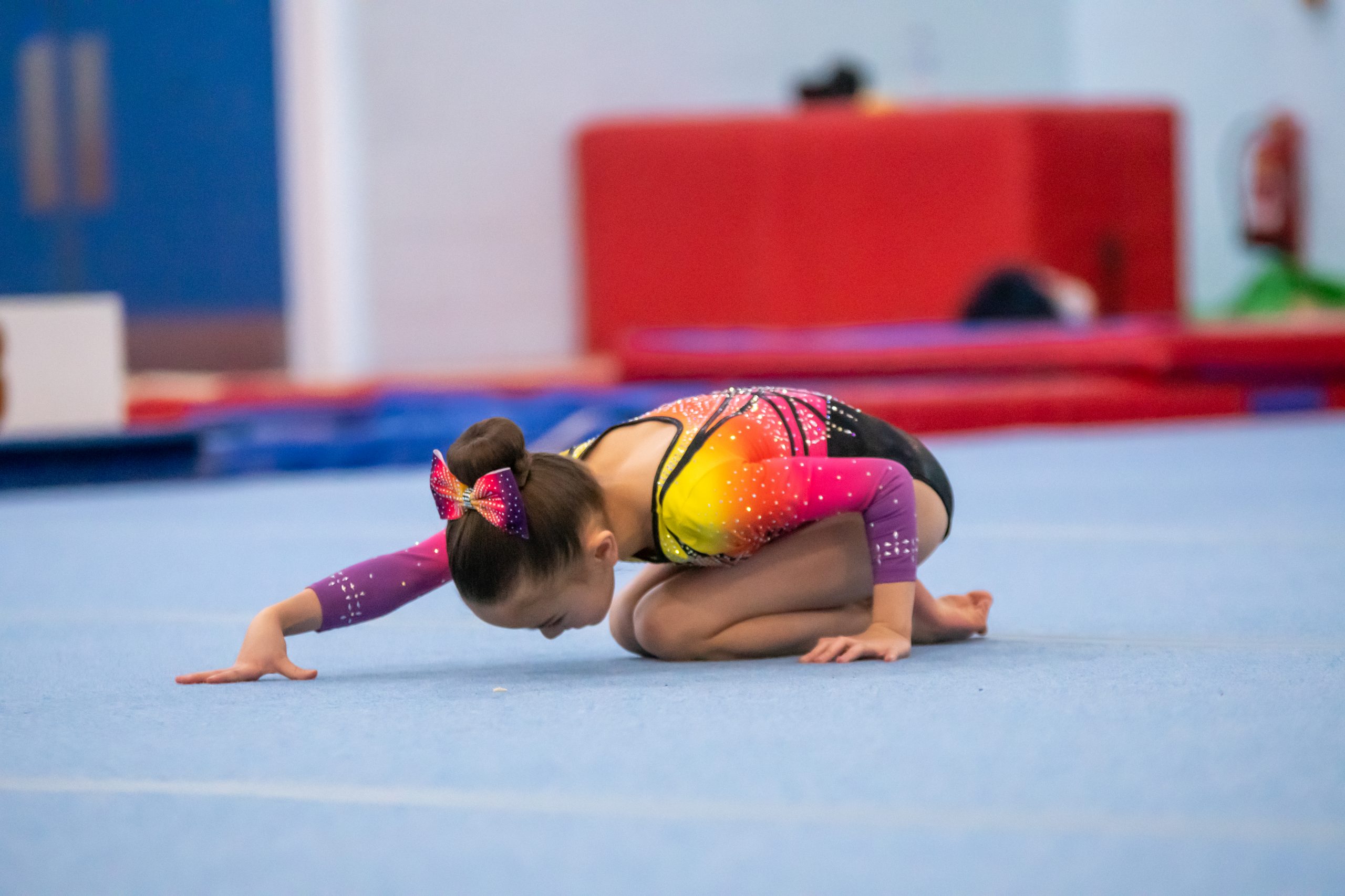 Girl gymnastics floor exercise